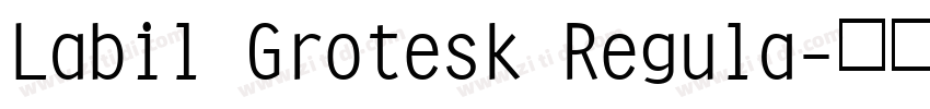 Labil Grotesk Regula字体转换